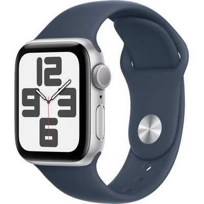 Apple Watch SE 2023 GPS 40mm S/M/L Silver Aluminium/Blue (серебристый/синий) - фото 57341