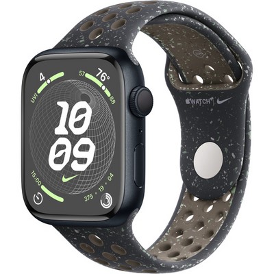 Apple Watch Series 9 GPS 45mm S/M/L Midnight Aluminium Case with Midnight Sky Nike Sport Band (тёмная ночь) - фото 57810