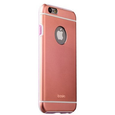 Накладка металлическая iBacks Ares Armour Aluminum Case для iPhone 6s Plus/ 6 Plus (5.5) (ip60285) Rose Gold - фото 55379