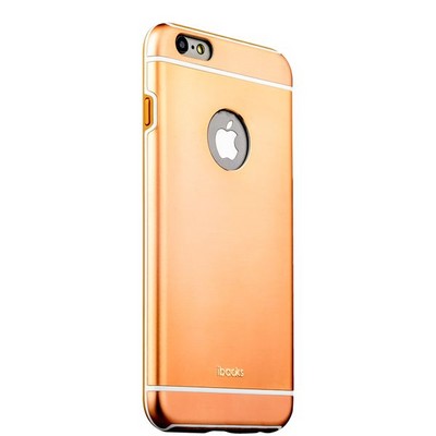 Накладка металлическая iBacks Ares Armour Aluminum Case для iPhone 6s Plus/ 6 Plus (5.5) (ip60282) Champagne Gold - фото 55378