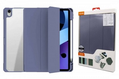 Чехол-подставка Mutural Folio Case Elegant series для iPad 7-8 (10.2") 2019-20г.г. кожаный (MT-P-010504) Серо-лавандовый - фото 57944