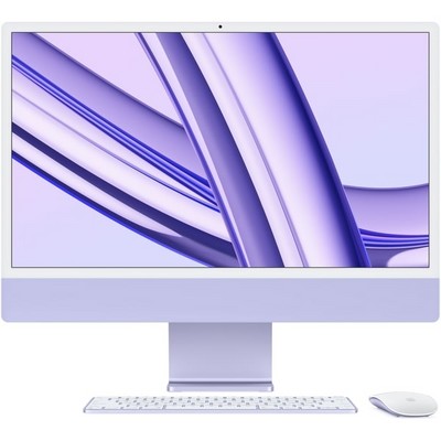 Apple iMac 24" Retina 4,5K 2023 MQRV3 (Apple M3, 10-Core GPU, 8 Гб, 256 Гб SSD, фиолетовый) - фото 57988