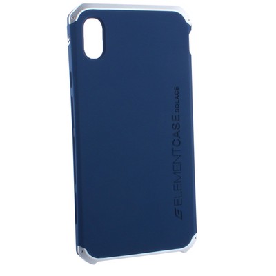 Чехол-накладка противоударный (AL&Pl) для Apple iPhone XS Max (6.5") Solace Синий (серебристый ободок) - фото 14354