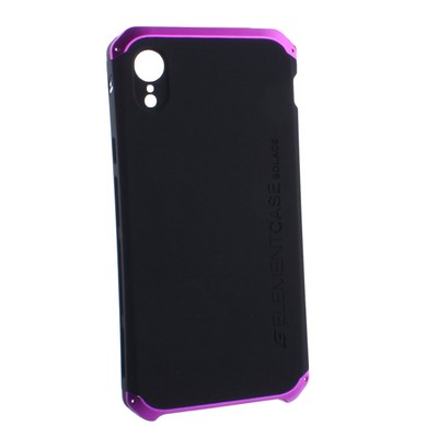 Чехол-накладка противоударный (AL&Pl) для Apple iPhone XR (6.1") Solace Черный (фиолетовый ободок) - фото 14367