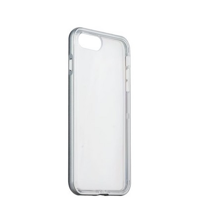 Чехол&бампер силиконовый прозрачный для iPhone 8 Plus/ 7 Plus (5.5) в техпаке Space grey «Серый космос» борт - фото 14431