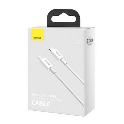 Дата-кабель Baseus Superior Series Fast Charging cable Type-C to Type-C 100Вт (CATYS-B02) (1м) Белый - фото 58032