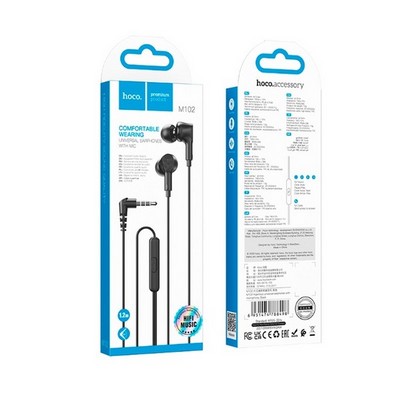 Наушники Hoco M102 Ingenious universal с микрофоном и кнопкой ответа Белый - фото 58378