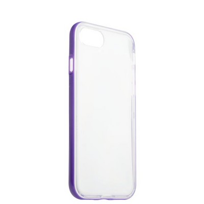 Чехол&бампер силиконовый прозрачный для iPhone 8/ 7 (4.7) в техпаке Фиолетовый борт - фото 14559
