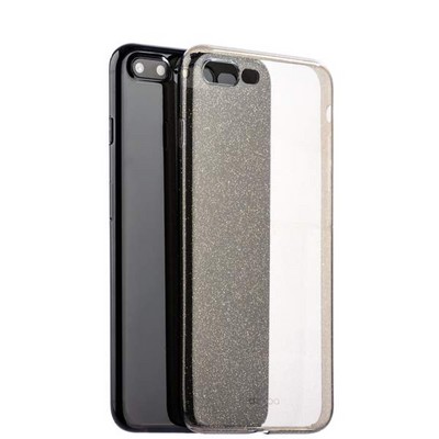 Чехол-накладка силикон Deppa Chic Case с блестками D-85301 для iPhone 8 Plus/ 7 Plus (5.5) 0.8мм Черный - фото 55420