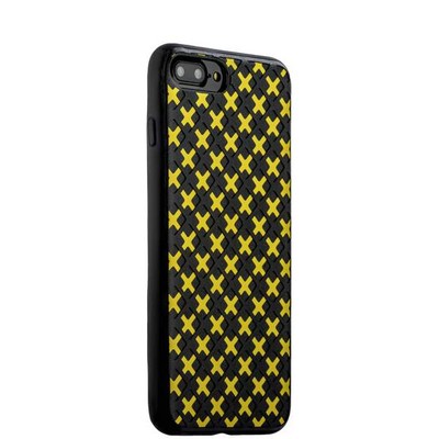 Чехол-накладка силиконовый COTECi College Case для iPhone 8 Plus/ 7 Plus (5.5) CS7036-BY Черно-желтый - фото 55422