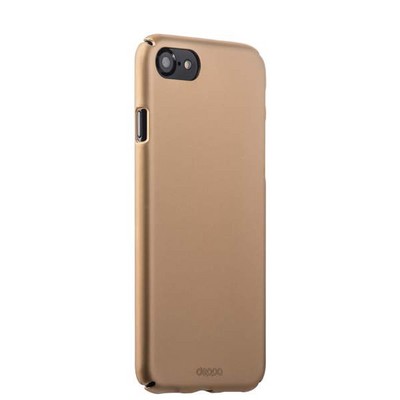 Чехол-накладка пластик Soft touch Deppa Air Case D-83270 для iPhone SE (2020г.)/ 8/ 7 (4.7) 1мм Золотистый - фото 55423