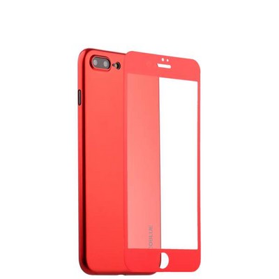 Чехол-накладка супертонкая Coblue Slim Series PP Case & Glass (2в1) для iPhone 8 Plus/ 7 Plus (5.5") Красный - фото 55469