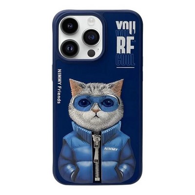 Чехол силиконовый Nimmy Friends Cool сute 2.0/ Tall Rich and Handsome для iPhone 15 (6.1") Титан - фото 59809