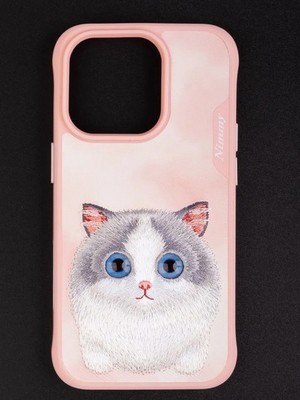Чехол силиконовый Nimmy Friends Big Eyes series/ Ragdoll для iPhone 15 (6.1") Розовый - фото 59827