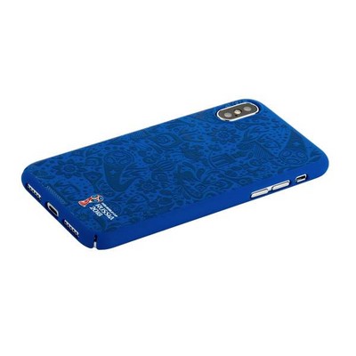 Чехол-накладка PC Deppa D-103944 ЧМ по футболу FIFA™ Official Pattern для iPhone XS/ X (5.8") Синий - фото 55525
