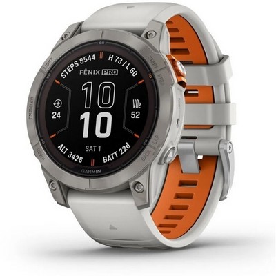 Garmin Fenix 7 Pro Sapphire Solar Fog Gray Orange (010-02777-21) - фото 61097