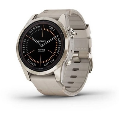 Garmin Fenix 7S Pro Sapphire Solar Soft Gold Limestone Leather (010-02776-30) - фото 61153