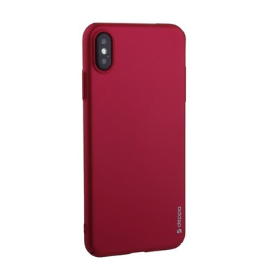 Чехол-накладка пластик Soft touch Deppa Air Case D-83365 для iPhone XS Max (6.5") 1мм Красный - фото 16003
