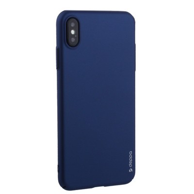 Чехол-накладка пластик Soft touch Deppa Air Case D-83367 для iPhone XS Max (6.5") 1мм Синий - фото 16005