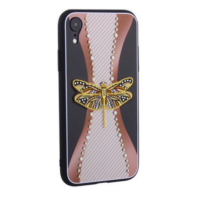 Накладка силиконовая TOTU Dancing Dragonfly Series -020 для iPhone XR (6.1") Стрекоза Gold - фото 55583