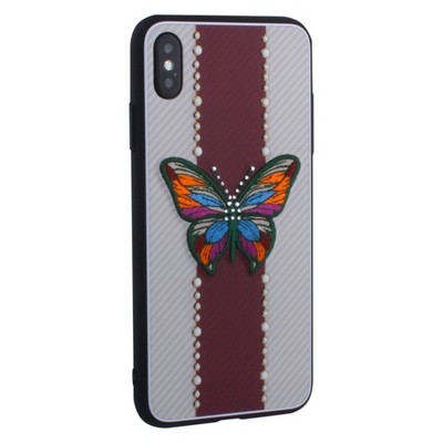 Накладка силиконовая TOTU Butterfly Love Series -019 для iPhone XS Max (6.5") Бабочка Red - фото 16030
