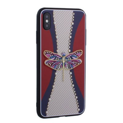 Накладка силиконовая TOTU Dancing Dragonfly Series -020 для iPhone XS Max (6.5") Стрекоза Purple - фото 16033