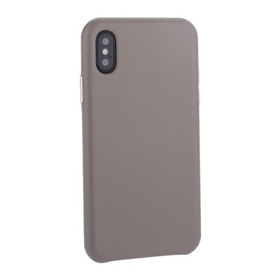 Чехол-накладка кожаная Leather Case для iPhone XS/ X (5.8") Taupe - Бежевый - фото 16098