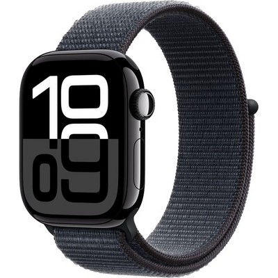 Apple Watch Series 10 GPS 42mm Jet Black Aluminum Ink Sport Loop - фото 63390