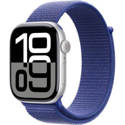 Apple Watch Series 10 GPS 46mm Silver Aluminum Ultramarine Sport Loop - фото 63437