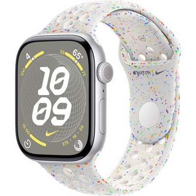 Apple Watch Series 10 GPS 46mm Silver Aluminum S/M/L Pure Platinum Nike Sport Band - фото 63452