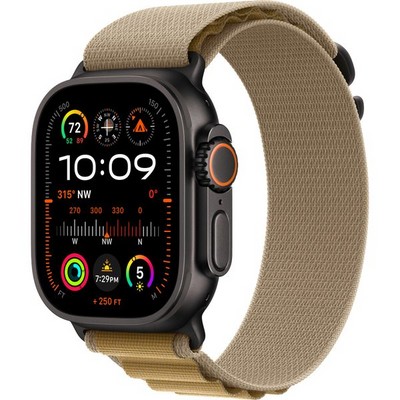 Apple Watch Ultra 2 (2024) GPS + Cellular 49mm Black S/M/L Alpine Loop Tan - фото 63508