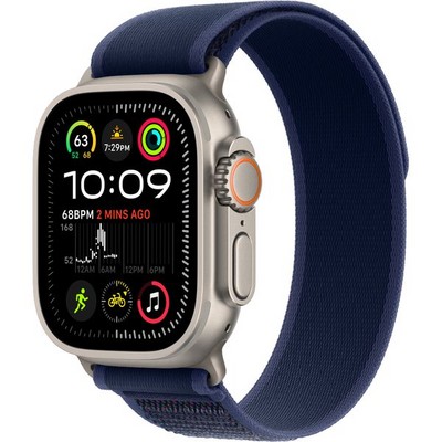 Apple Watch Ultra 2 (2024) GPS + Cellular 49mm Natural S-M/М-L Trail Loop Blue - фото 63514