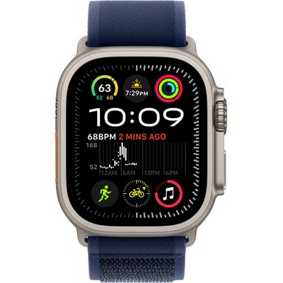 Apple Watch Ultra 2 (2024) GPS + Cellular 49mm Natural S-M/М-L Trail Loop Blue - фото 63515