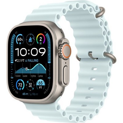 Apple Watch Ultra 2 (2024) GPS + Cellular 49mm Natural Ocean Band Ice Blue - фото 63526