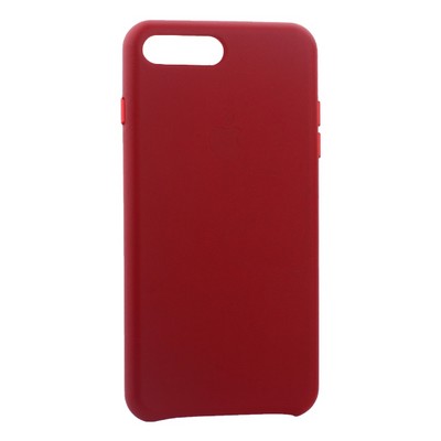 Чехол-накладка кожаная Leather Case для iPhone 8 Plus/ 7 Plus (5.5") Red - Красный - фото 16266
