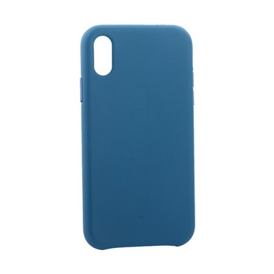 Чехол-накладка кожаная Leather Case для iPhone XR (6.1") Blue Голубой - фото 55609