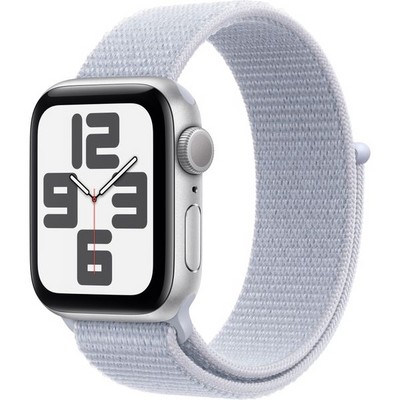 Apple Watch SE 2024 GPS 40mm Silver Aluminium Blue Cloud Sport Loop - фото 64026