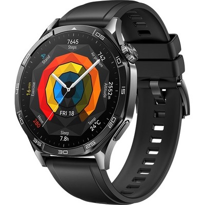 Huawei Watch GT 5 46mm Black ремешок из фторэластомера - фото 66028