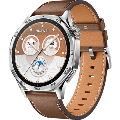 Huawei Watch GT 5 46mm Brown ремешок из кожи - фото 66031