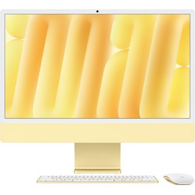 Apple iMac 24" Retina 4,5K 2024 (Apple M4, 10-Core CPU, 10-Core GPU, 24 Гб, 512 Гб SSD, желтый) - фото 66287