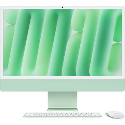 Apple iMac 24" Retina 4,5K 2024 MWUE3 (Apple M4, 8-Core CPU, 8-Core GPU, 16 Гб, 256 Гб SSD, зеленый) - фото 66230