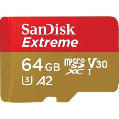 Флэш-карта MicroSDXC Sandisk Extreme 64Gb High speed 170/80 - фото 76404