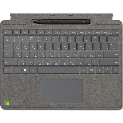 Клавиатура Microsoft Surface Pro 13" Signature Keyboard RUS Slim Pen Bundle Platinum - фото 76720