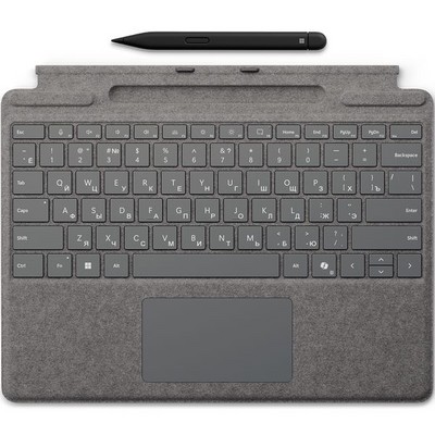 Клавиатура Microsoft Surface Pro 13" Copilot Keyboard RUS Slim Pen Bundle Platinum - фото 76730