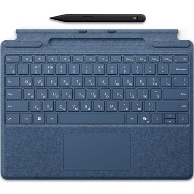 Клавиатура Microsoft Surface Pro 13" Copilot Keyboard RUS Slim Pen Bundle Sapphire - фото 76731