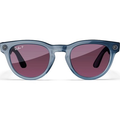 Ray-Ban Headliner Shiny Jeans Transparent/ Dusty Red Polarized M/L - фото 78909