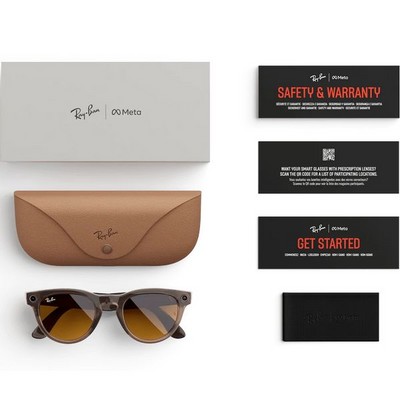Ray-Ban Headliner Shiny Warm Stone Transparent/ Tint to Saffron Yellow Transitions M/L - фото 78925