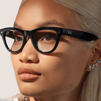 Ray-Ban Skyler Shiny Black/ Clear M/L - фото 78932