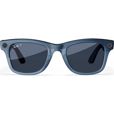 Ray-Ban Wayfarer Matte Jeans Transparent/ Dusty Blue Polarized M/L - фото 78975