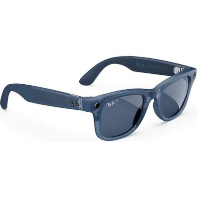Ray-Ban Wayfarer Matte Jeans Transparent/ Dusty Blue Polarized M/L - фото 78976